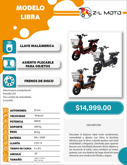 Bicicleta Eléctrica LIBRA