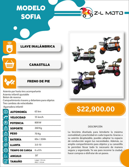 Triciclo Eléctrico SOFÍA